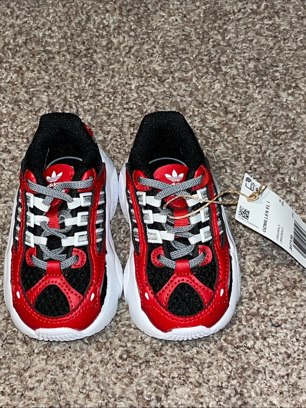 adidas Kids (baby) Red, Black & White Athletic Sneakers